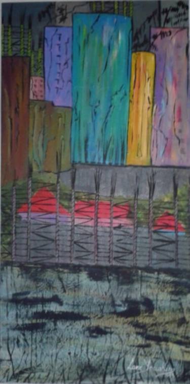 Original Street Art Cities Painting by Lara Youakim