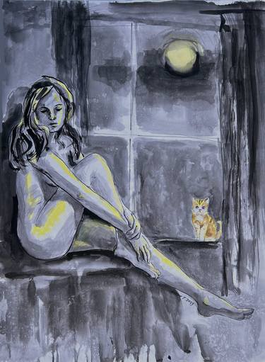 Original Nude Drawings by Mary T Nguyen
