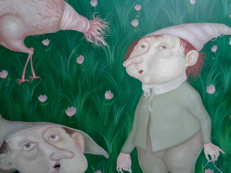Original Expressionism Children Painting by Evgenia Saré