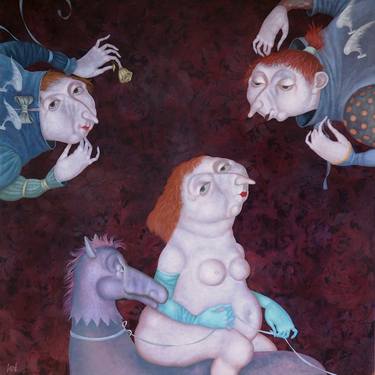 Original Expressionism Fantasy Paintings by Evgenia Saré