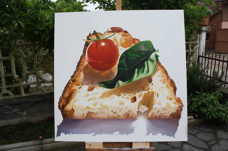 Original Photorealism Food Painting by Lucia Bergamini