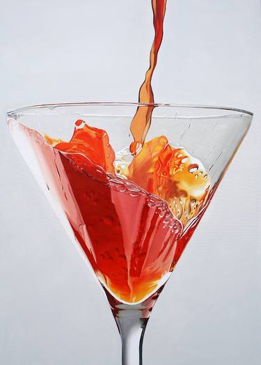 Original Photorealism Food & Drink Paintings by Lucia Bergamini