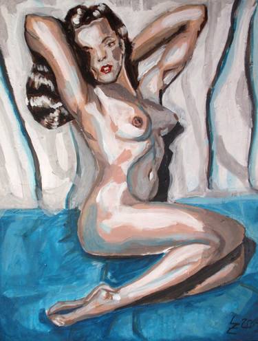 Original Figurative Nude Painting by Lisa Zehner