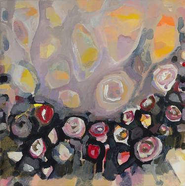 Original Abstract Floral Paintings by Michaela Nessim