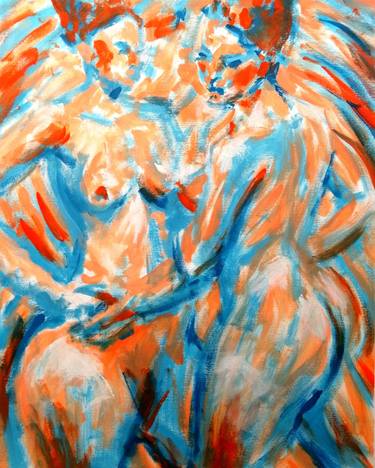 Original Abstract Expressionism Nude Paintings by Liam Ryan