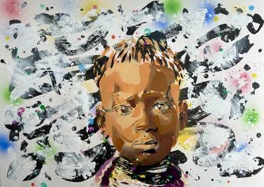 Original Street Art Children Paintings by AKORE artist