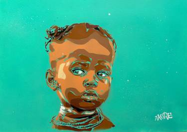 Original Contemporary Children Painting by AKORE artist