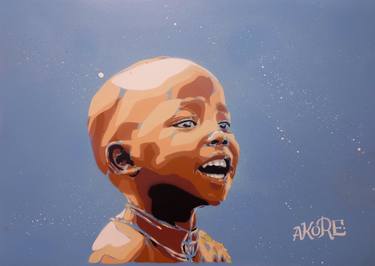 Print of Figurative Children Paintings by AKORE artist