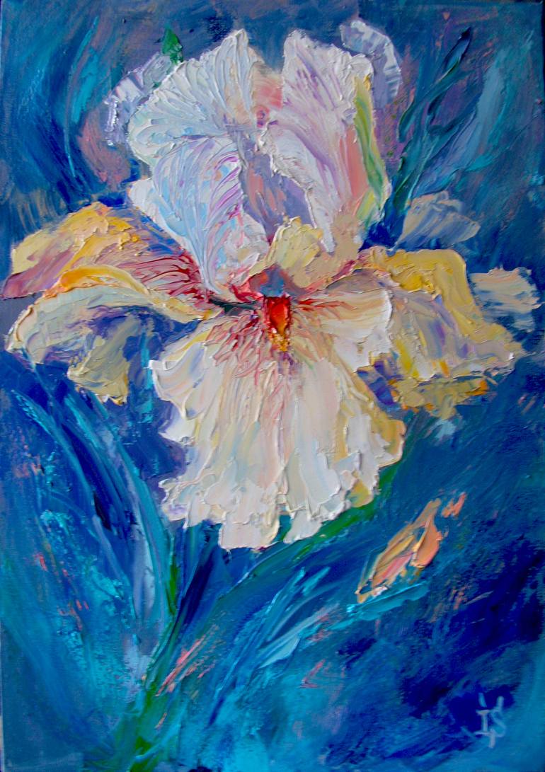 The tender iris Painting by Irina Sergeyeva | Saatchi Art