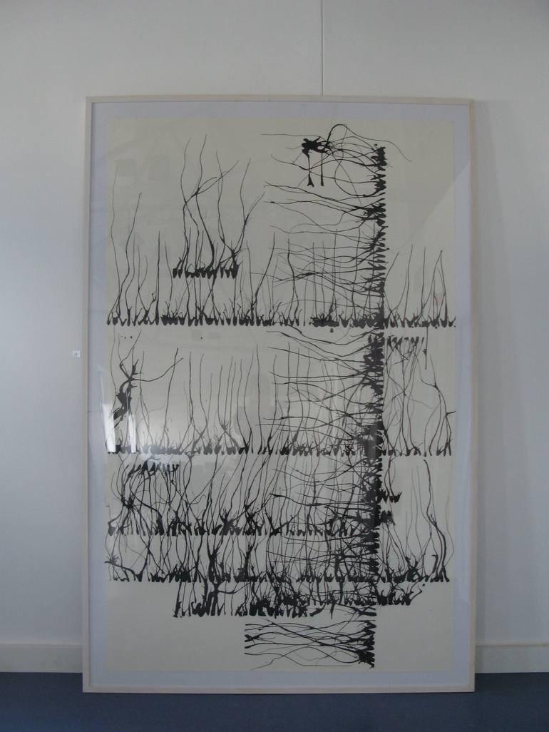 Original contemporary art  Abstract Drawing by Denise McCabe