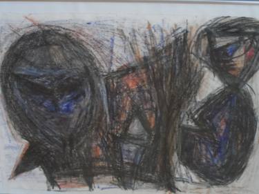 Original Abstract Expressionism Cats Drawings by Imelda Keyen