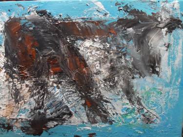 Original Abstract Expressionism Cows Paintings by Imelda Keyen