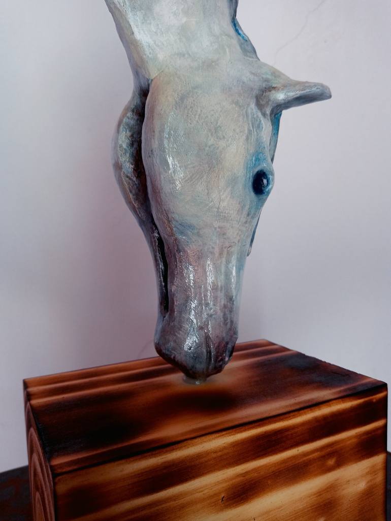 Original 3d Sculpture Horse Sculpture by Cynthia Saenz Sancho