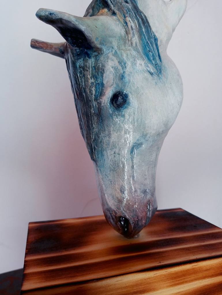 Original 3d Sculpture Horse Sculpture by Cynthia Saenz Sancho