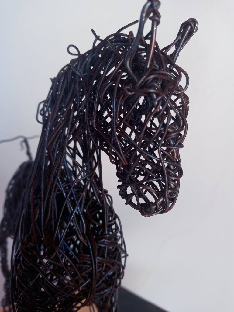 Original 3d Sculpture Horse Sculpture by Cynthia Saenz Sancho