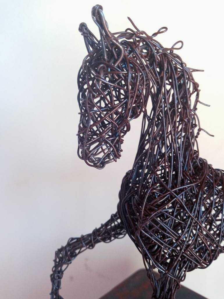 Original 3d Sculpture Horse Sculpture by Cynthia Saenz Sancho