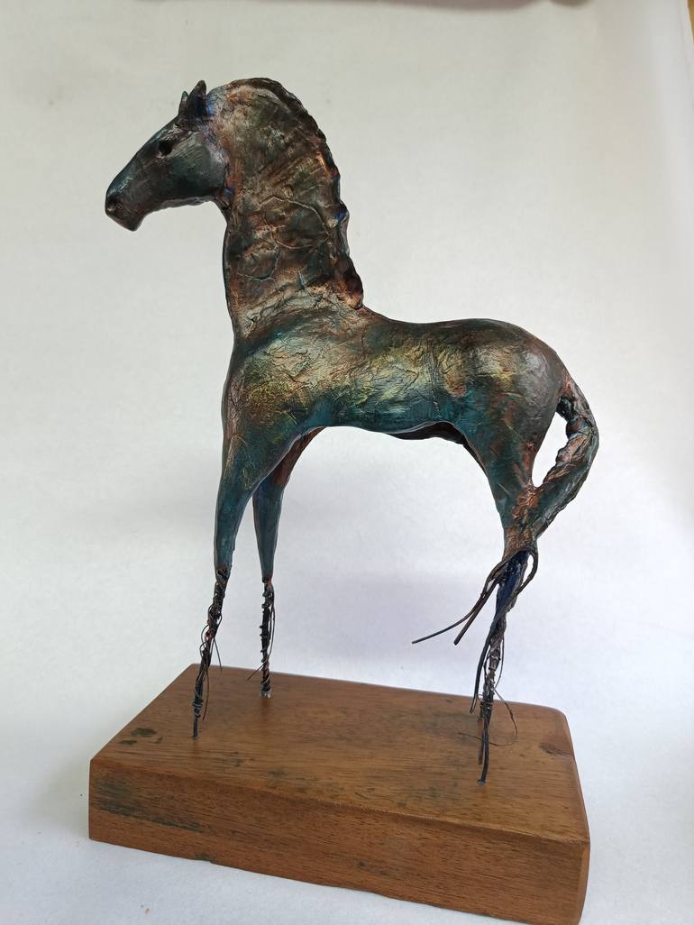 Original 3d Sculpture Horse Sculpture by Cynthia Saenz Sancho