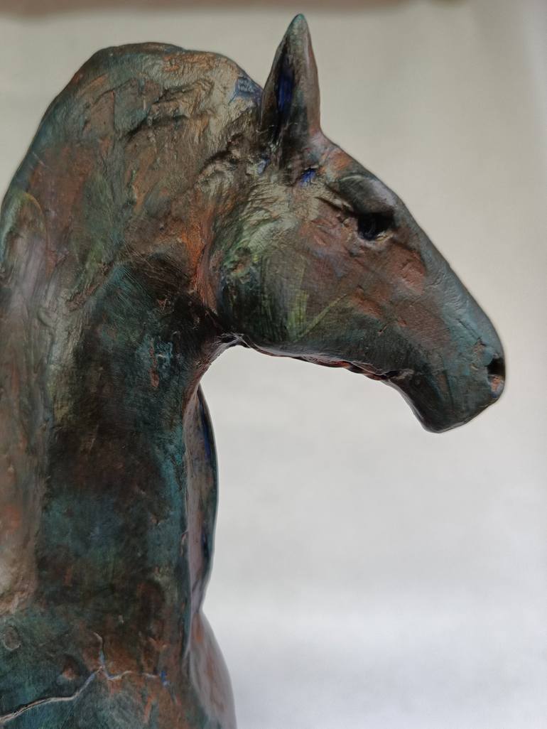 Original 3d Sculpture Horse Sculpture by Cynthia Saenz Sancho