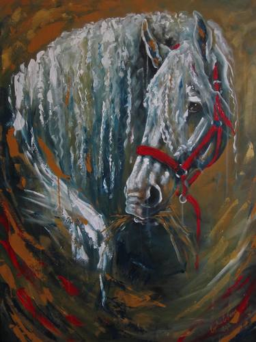 Original Realism Horse Paintings by Cynthia Saenz Sancho