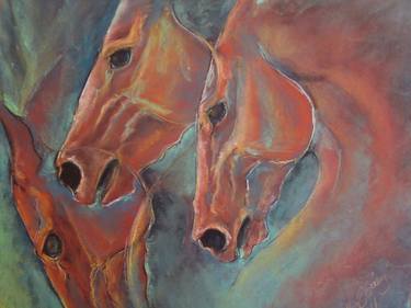 Original Figurative Horse Paintings by Cynthia Saenz Sancho