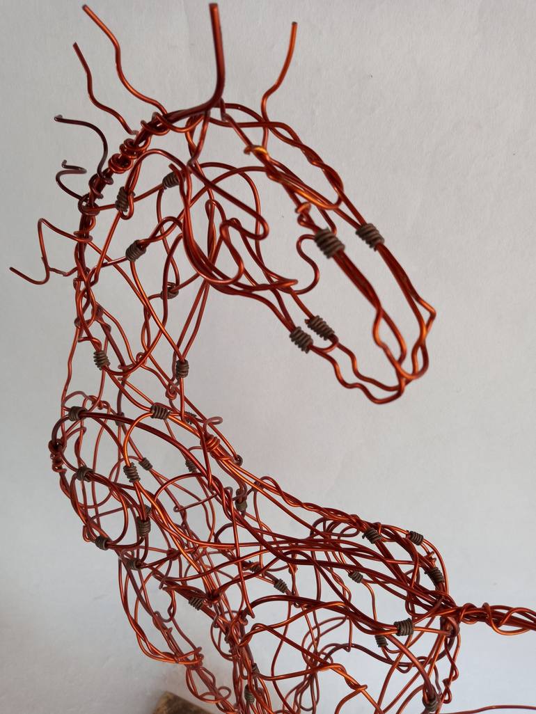 Original Figurative Horse Sculpture by Cynthia Saenz Sancho