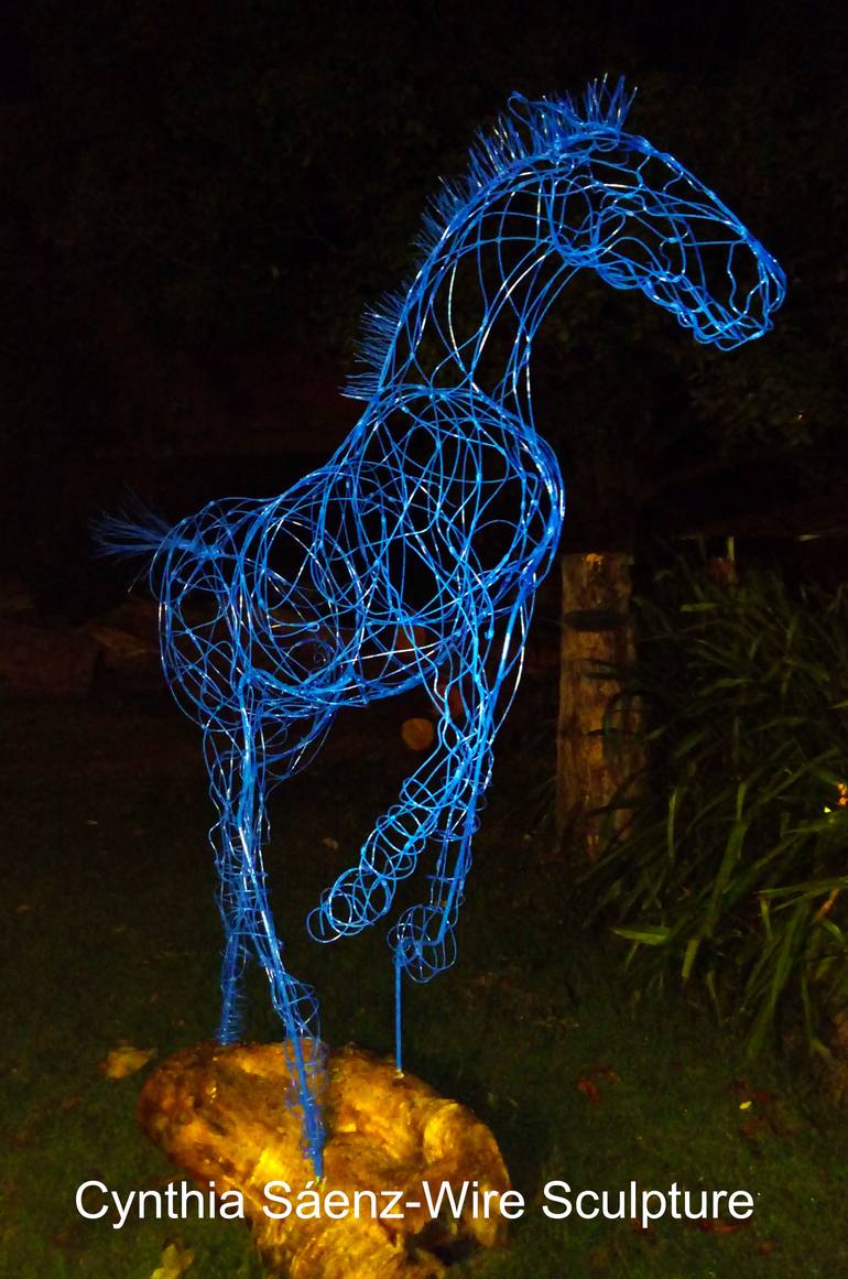 Original Fine Art Horse Sculpture by Cynthia Saenz Sancho