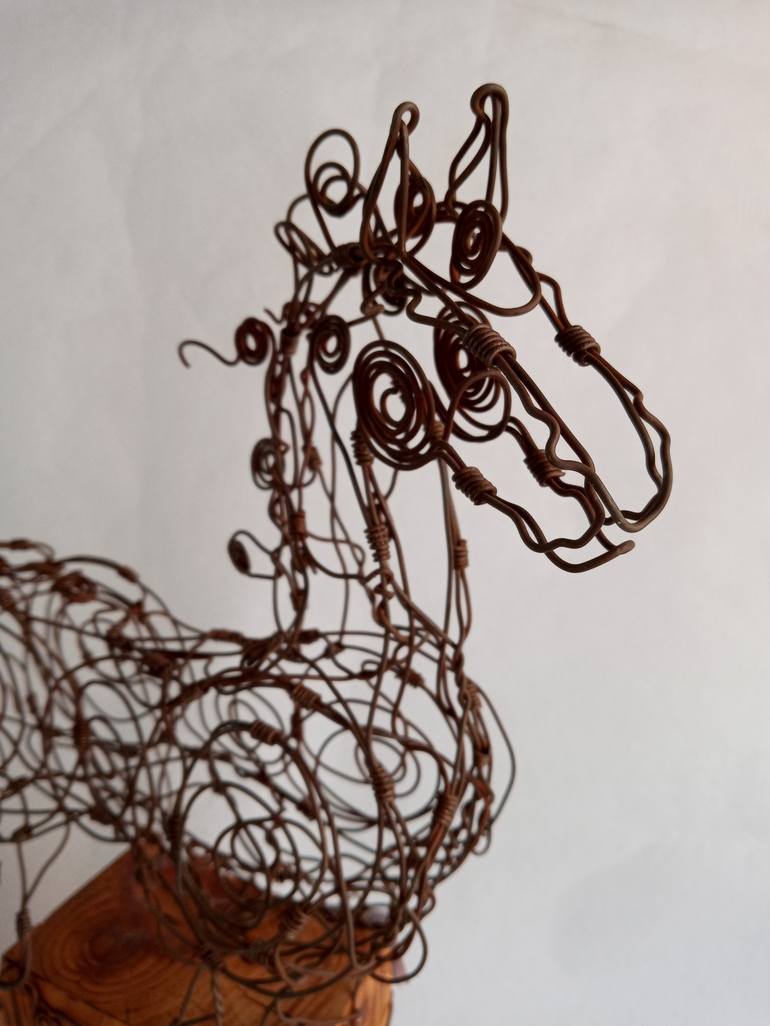 Original Figurative Horse Sculpture by Cynthia Saenz Sancho