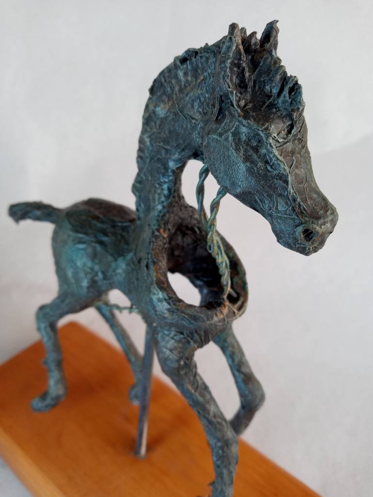 Original Figurative Horse Sculpture by Cynthia Saenz Sancho