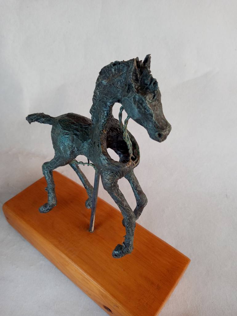 Original Figurative Horse Sculpture by Cynthia Saenz Sancho