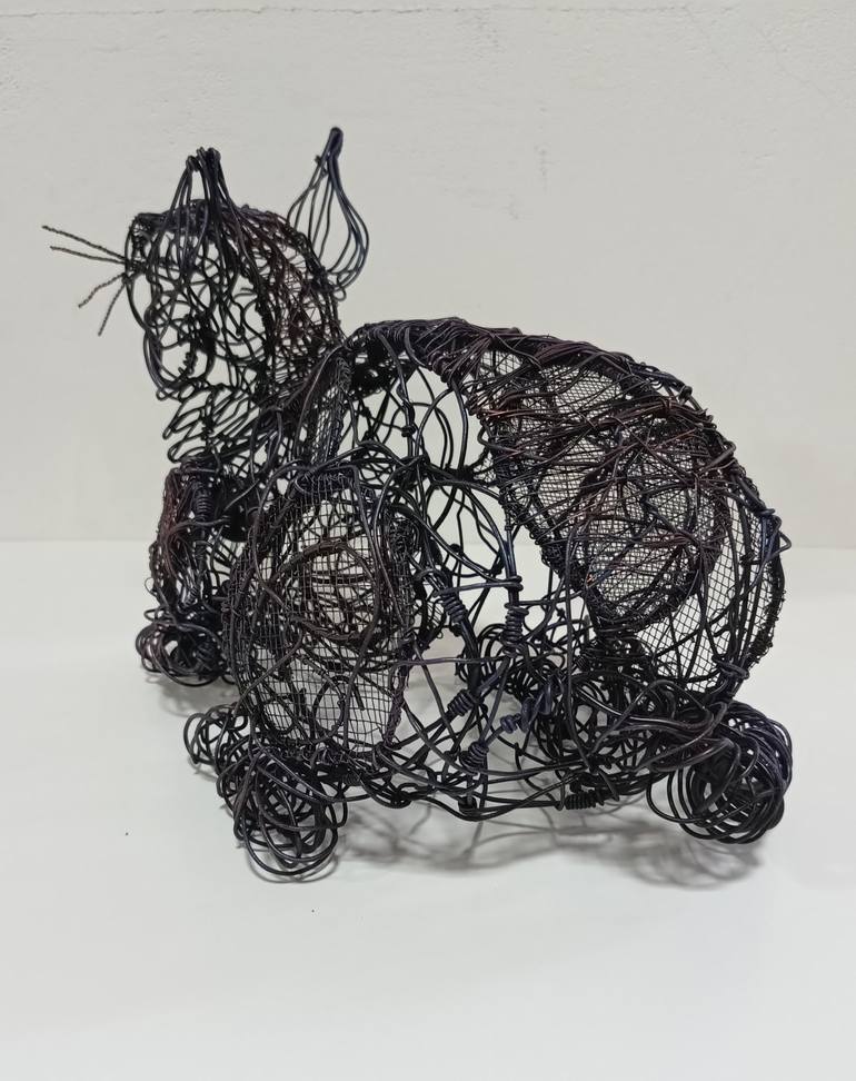 Original Figurative Cats Sculpture by Cynthia Saenz Sancho