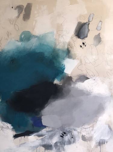 Saatchi Art Artist Melissa Herrington; Painting, “From the winds they were spun, floating night lands. Plush and indigo blue I” #art