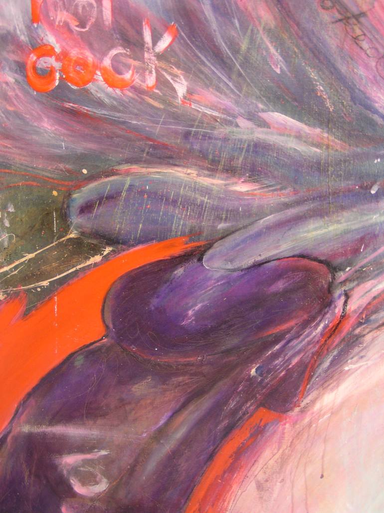 Original Abstract Erotic Painting by Rula Kaliroi