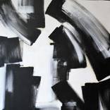 Modern Black and White Composition #3 by Julie Hansen