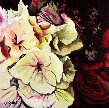 Print of Figurative Floral Paintings by Clotilde Nadel