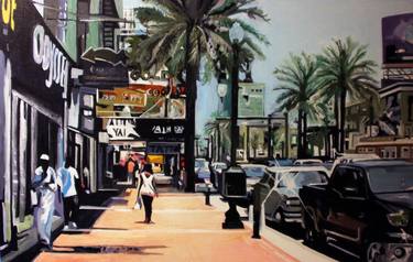 Original Figurative Cities Paintings by Clotilde Nadel