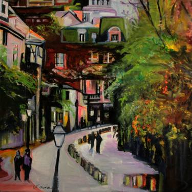 Original Figurative Cities Paintings by Clotilde Nadel