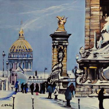 Original Figurative Cities Paintings by Clotilde Nadel