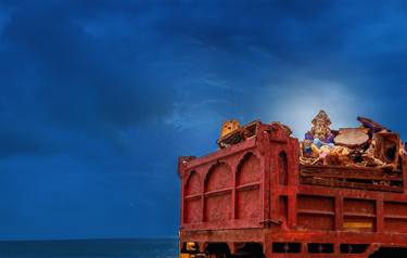 Lord Ganesha on a red truck - Limited Edition 1 of 1 thumb