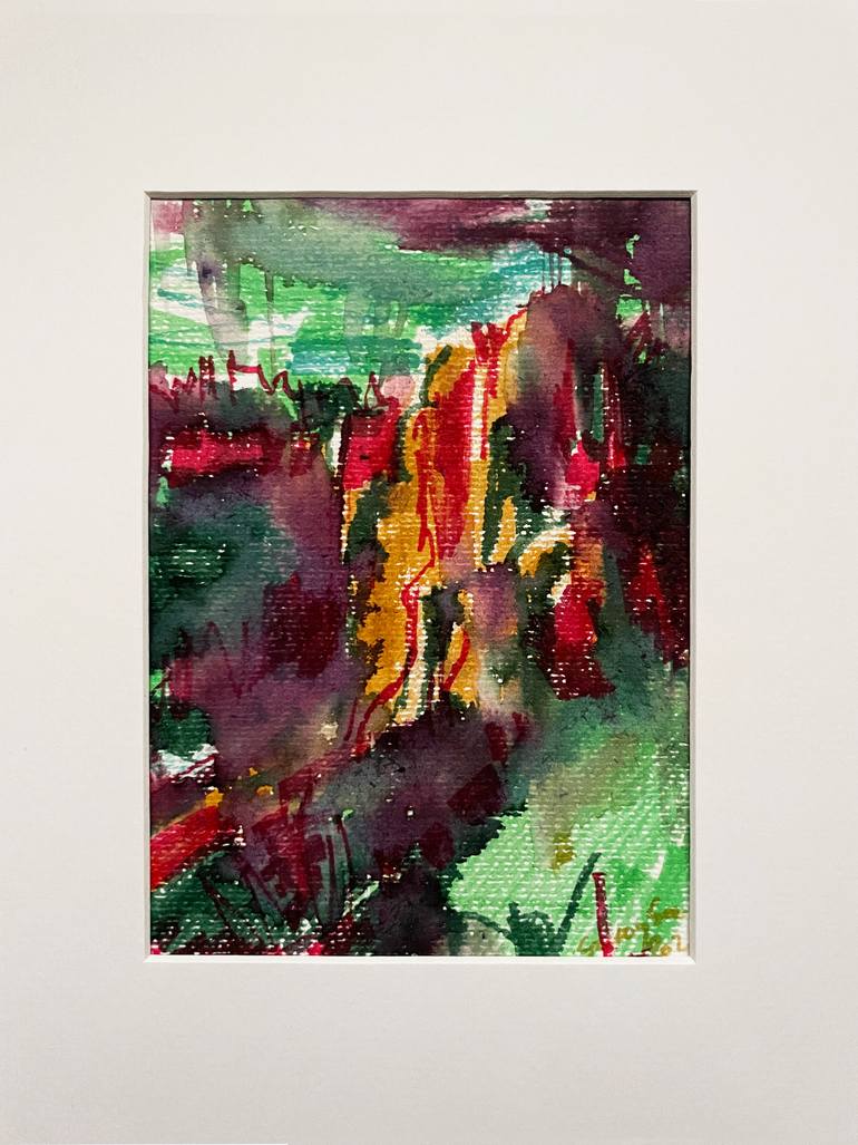 Original Impressionism Landscape Mixed Media by Szabina Szenográdi