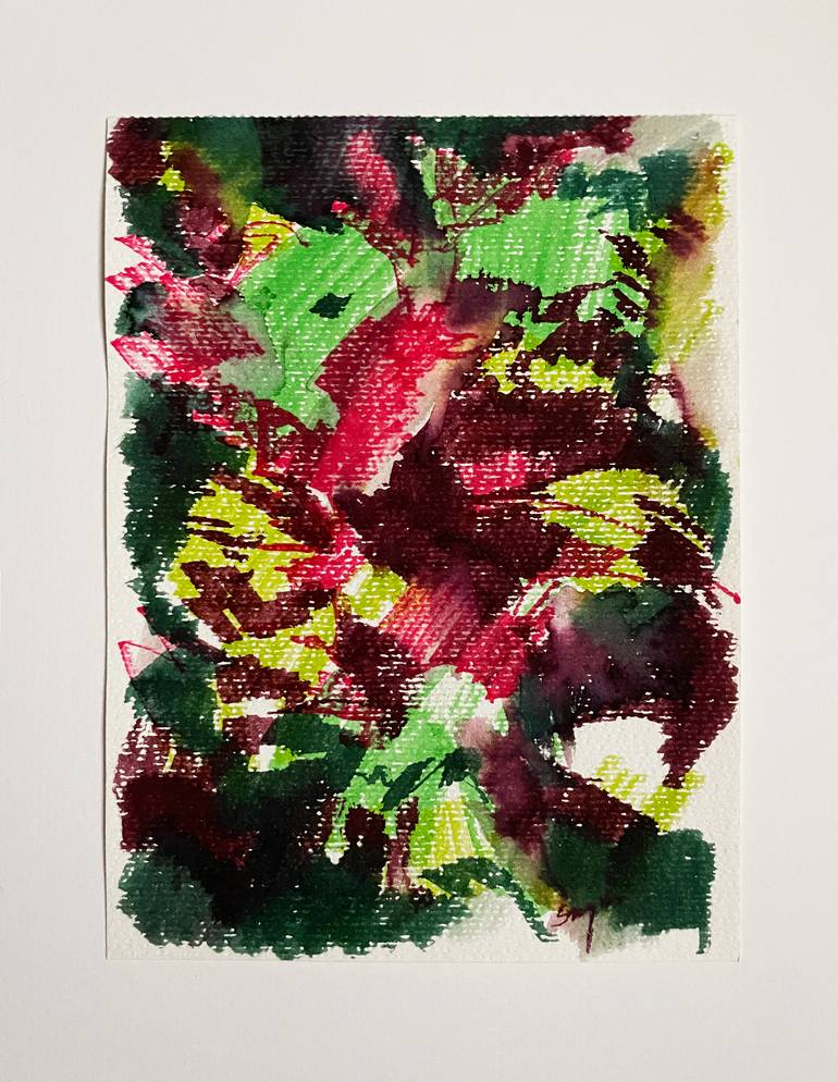 Original Impressionism Nature Mixed Media by Szabina Szenográdi