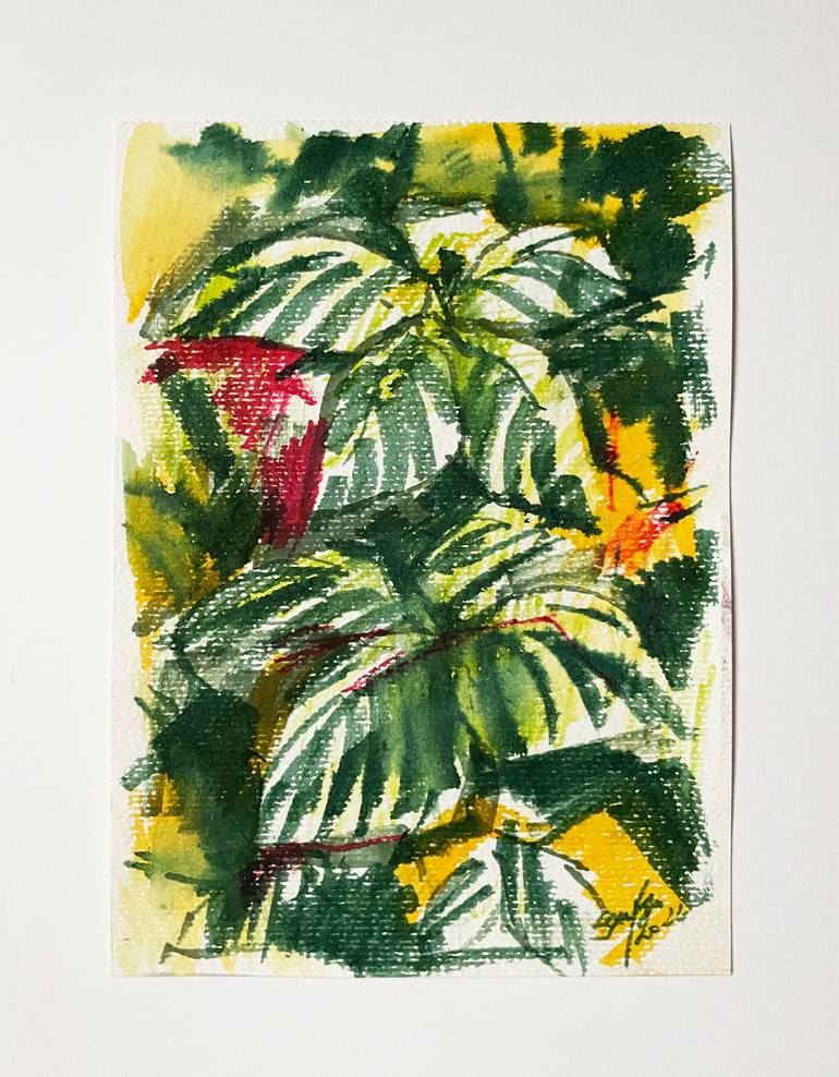 Original Impressionism Nature Mixed Media by Szabina Szenográdi