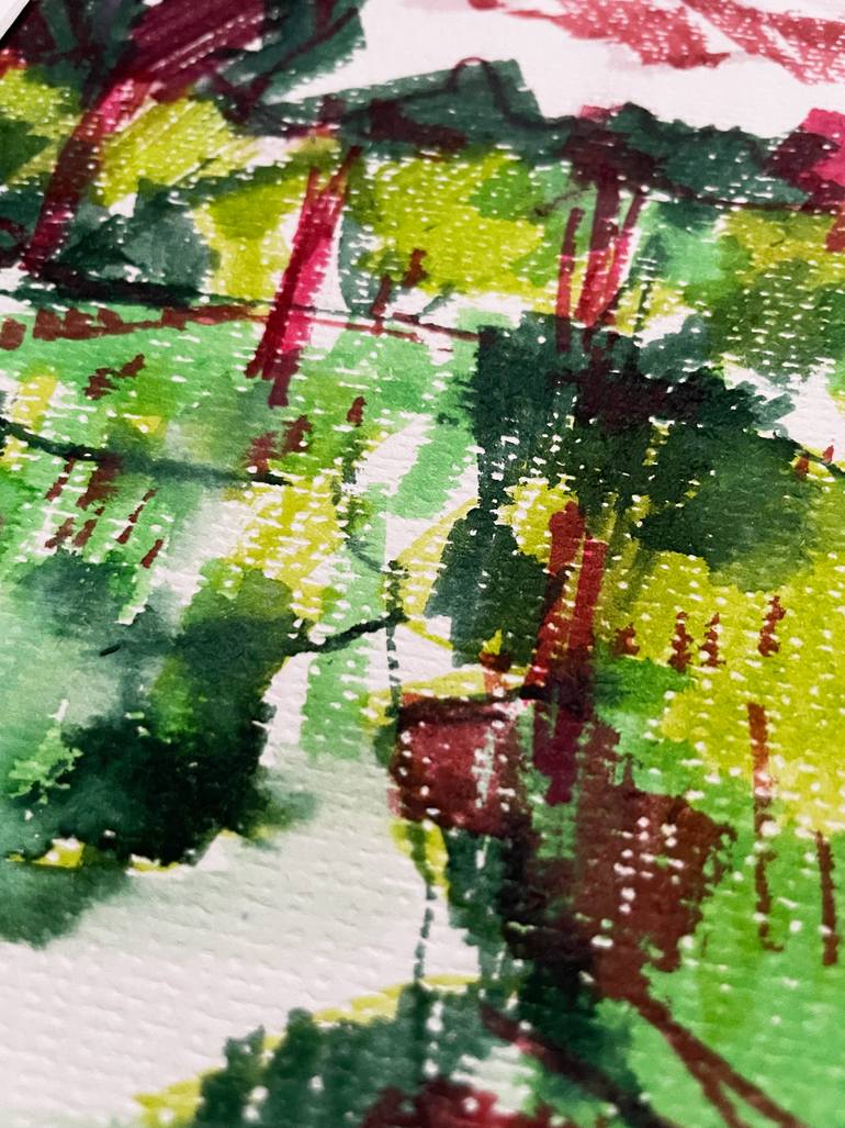 Original Impressionism Nature Mixed Media by Szabina Szenográdi