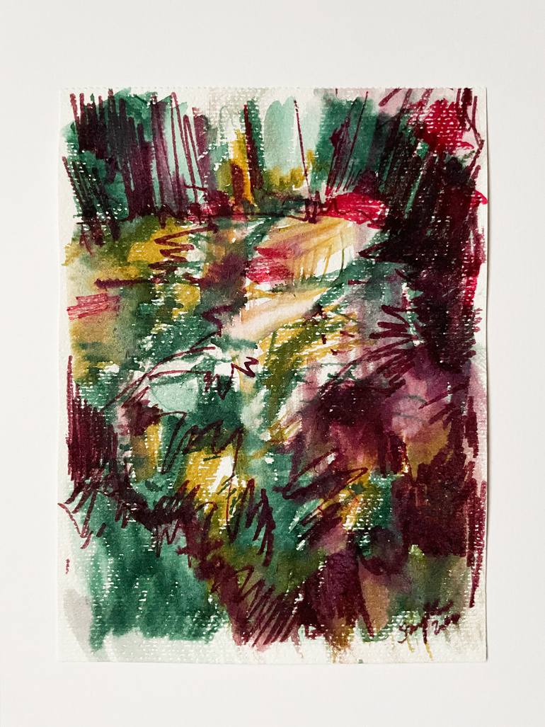 Original Impressionism Nature Mixed Media by Szabina Szenográdi