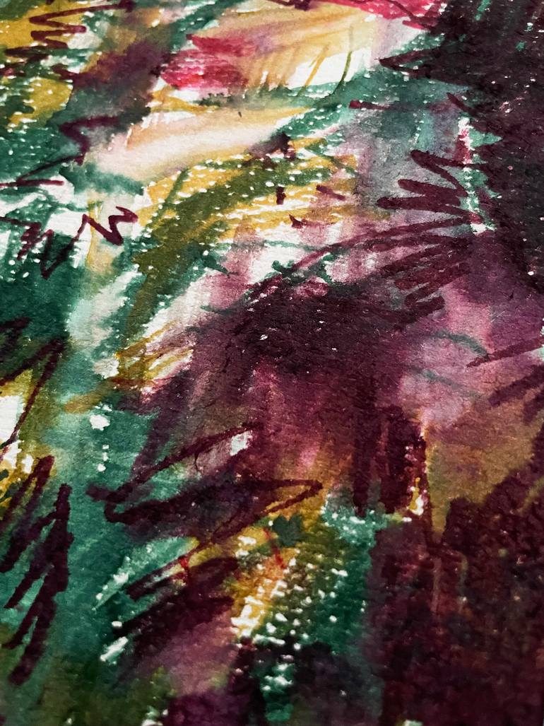 Original Impressionism Nature Mixed Media by Szabina Szenográdi