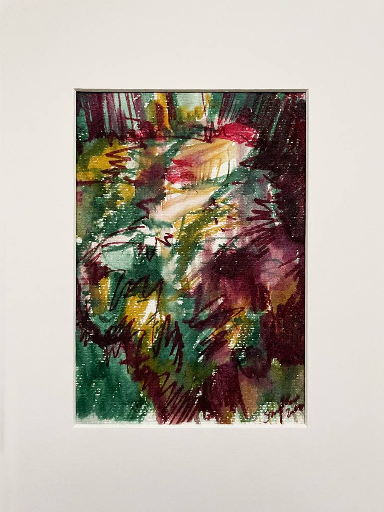 Original Impressionism Nature Mixed Media by Szabina Szenográdi