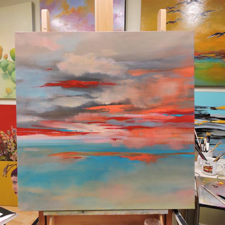 Original Abstract Landscape Painting by Veta Barker