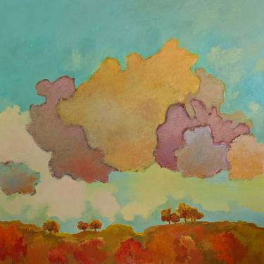 Saatchi Art Artist Veta Barker; Paintings, “Clouds and Hills in Autumn.” #art