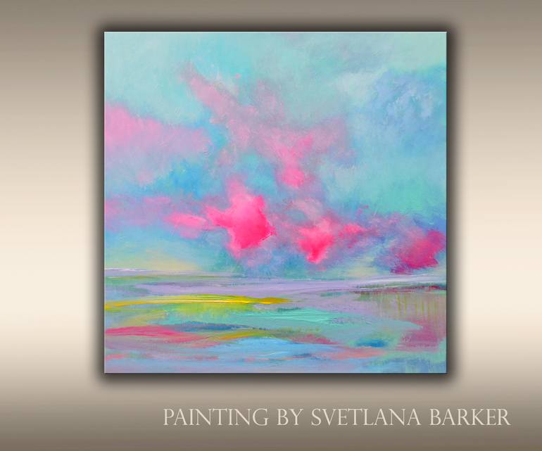 Original Abstract Landscape Painting by Veta Barker