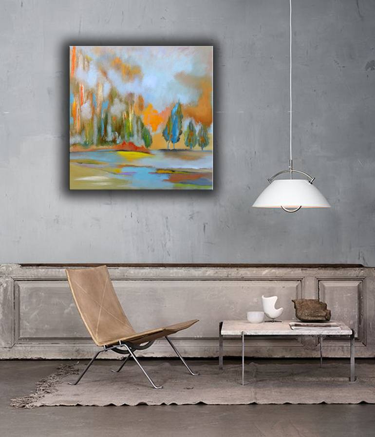 Original Abstract Landscape Painting by Veta Barker