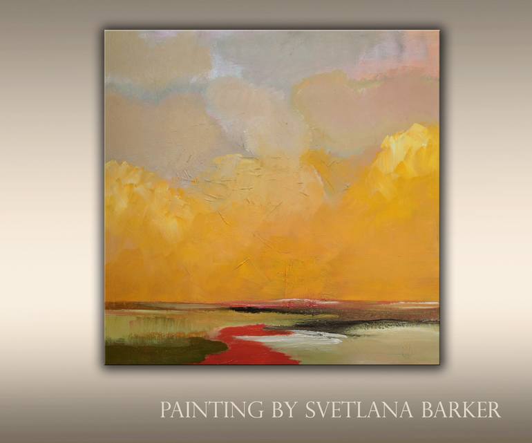 Original Abstract Landscape Painting by Veta Barker